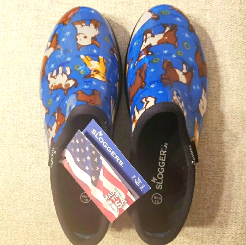 Sloggers Goat Print Short Slip on Rain Shoes